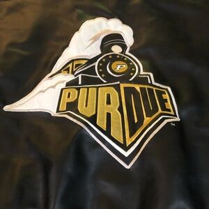 Steve & Barry's Black Jacket with Gold Accents Distressed Collar